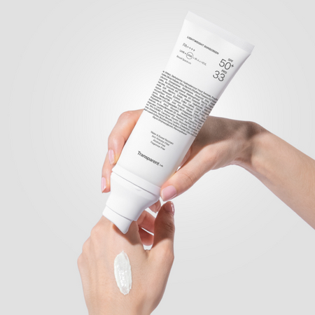 Crema de fata cu SPF50+ rezistenta la apa Lightweight Sunscreen, 100 ml, Transparent Lab 645857
