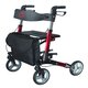 Rolator din aluminiu cu 4 roti, pliabil cu geanta de cumparaturi rosu/negru AT51006 Antar, 1 bucata, Biogenetix 585877