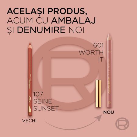 Creion de buze Nuanta 107 Seine Sunset Color Riche, 1.2 g, LOreal 695835
