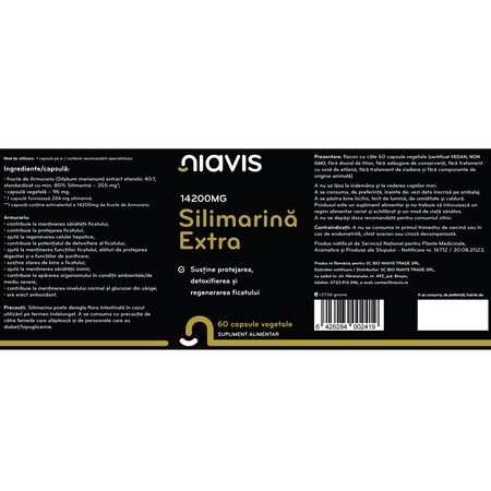 Silimarina Extra, 60 capsule, Niavis 601659