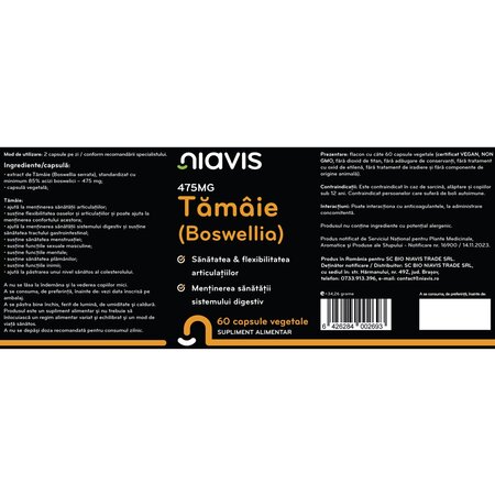 Tamaie, 60 capsule, Niavis 601673