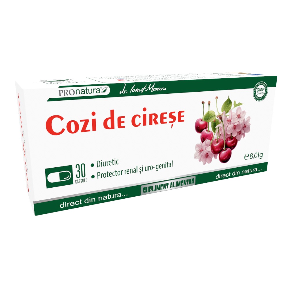 Cozi de cirese, 30 capsule, Pro Natura