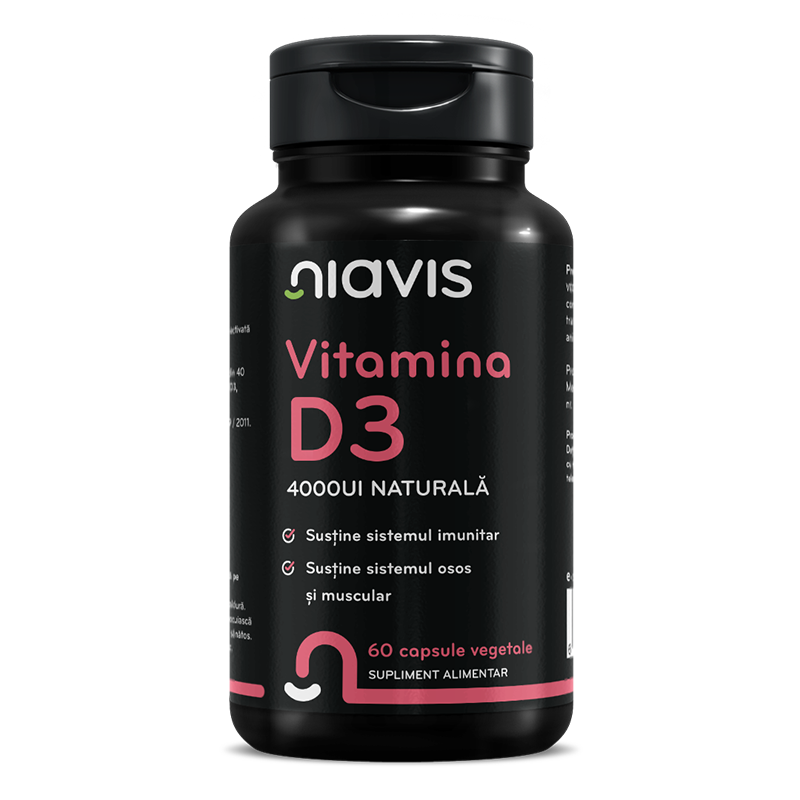 Vitamina D3, 60 capsule, Niavis