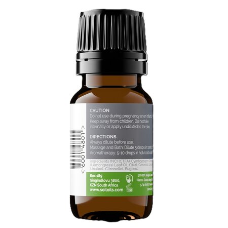 Ulei Esential Lemongrass Pur 100% Organic, 10 ml, SOiL 719382