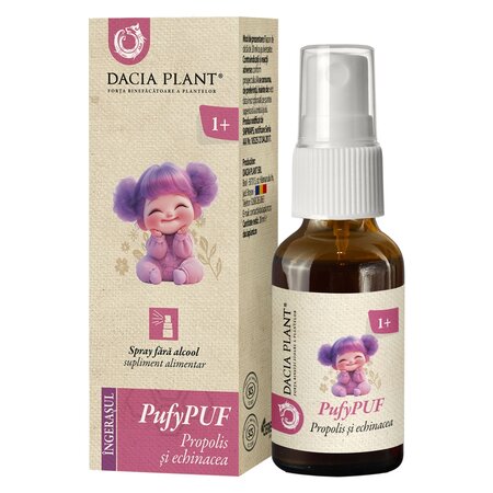 PufyPUF propolis si echinacea spray, 20 ml, Dacia Plant