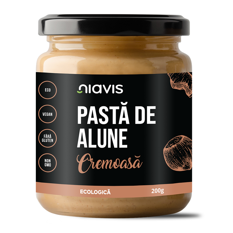 Pasta Bio de Alune Cremoasa, 200 g, Niavis