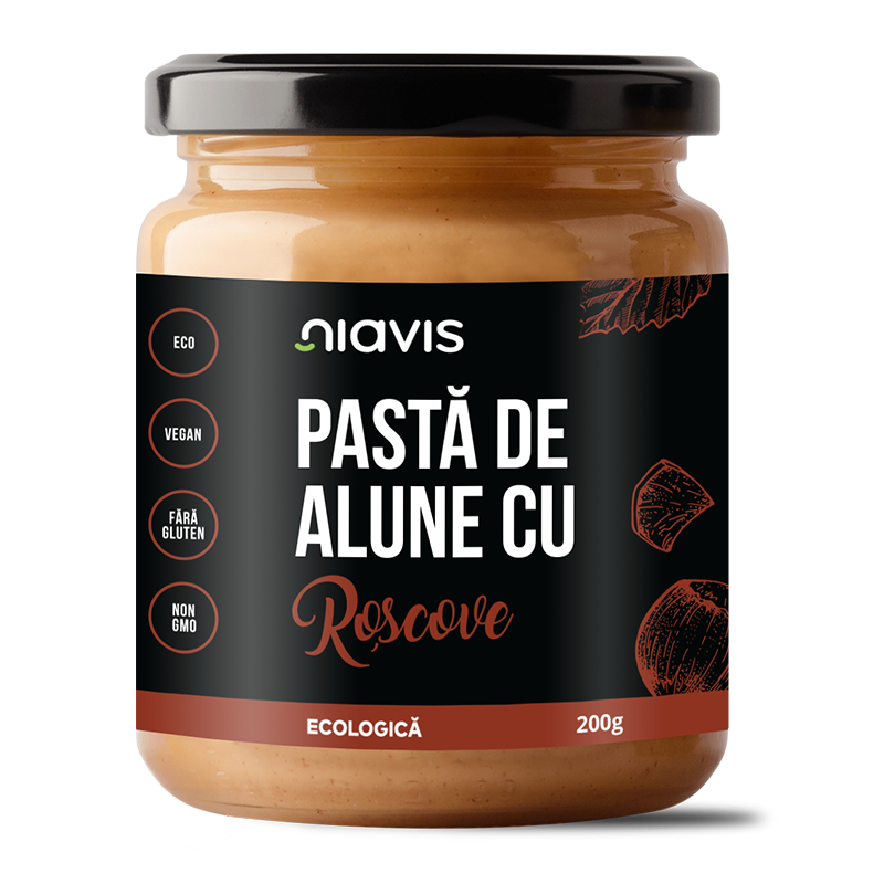 Pasta Bio de Alune cu Roscove, 200 g, Niavis