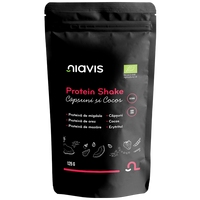 Protein Shake Bio cu capsuni si cocos, 125 g, Niavis