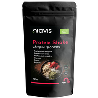 Shake proteic cu capsuni si cocos, 125 g, Niavis