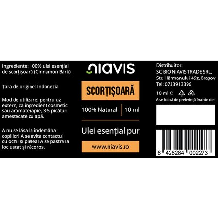 Ulei esential de scortisoara, 10 ml, Niavis 601697