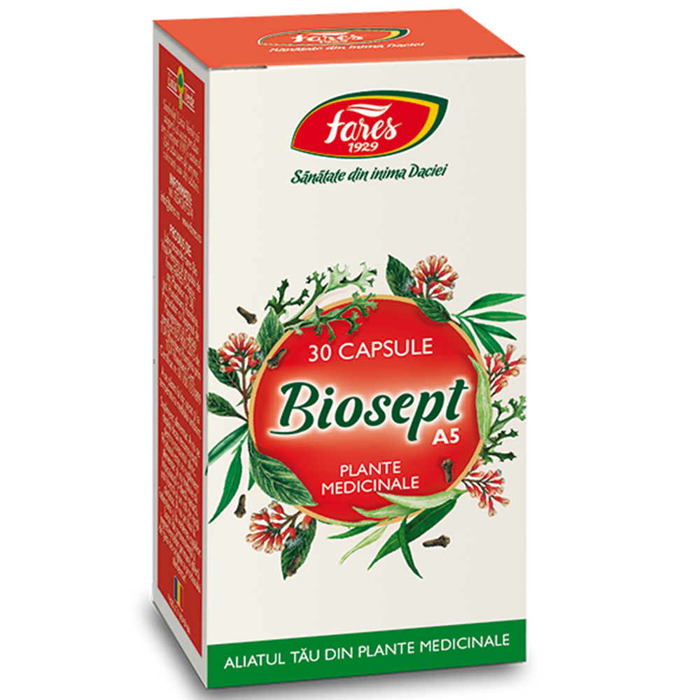 Biosept, A5, 30 capsule, Fares