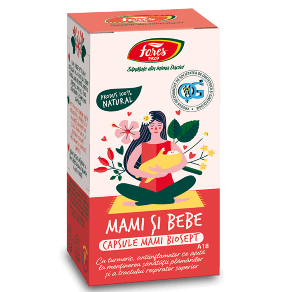Biosept Mami si bebe, A18, 30 capsule, Fares