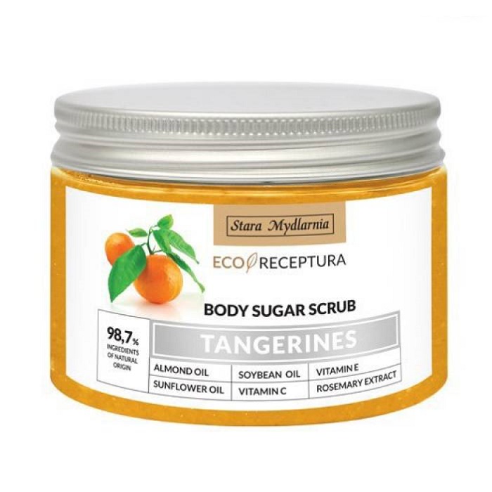 Scrub de corp cu zahar Tangerines, 300 ml, Stara Mydlarnia 