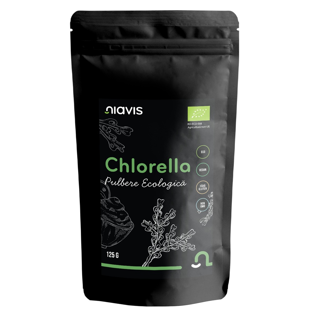 Chlorella pulbere ecologica, 125 g, Niavis