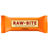 Baton fara gluten, fara zahar, cashew - caju, bio, 50 g, Raw Bite