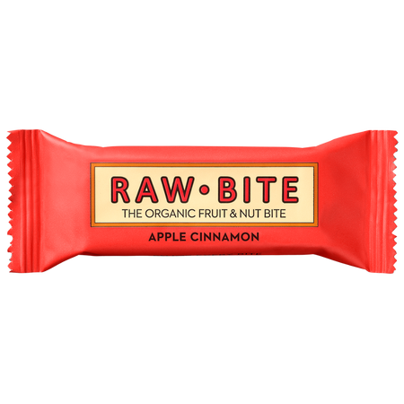 Baton ecologic din fructe, nuci, mar si scortisoara, 50 g, Raw Bite