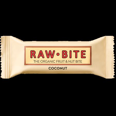 Baton ecologic din fructe, nuci si cocos, 50 g, Raw Bite