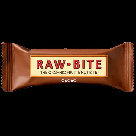 Baton ecologic din fructe, nuci si cacao, 50 g, Raw Bite