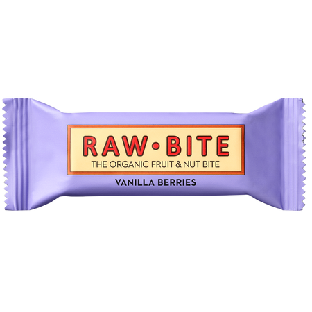 Baton ecologic din fructe de padure, nuci si vanilie, 50 g, Raw Bite