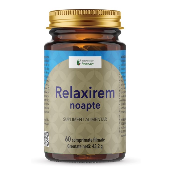 Relaxirem Noapte, 60 comprimate, Laboratoarele Remedia