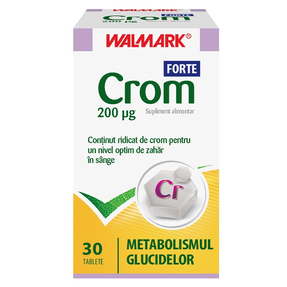 Crom Forte, 200 mcg, 30 tablete, Walmark