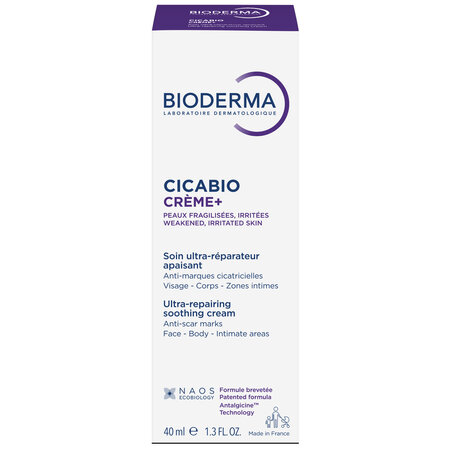 Crema reparatoare pentru leziuni superficiale, arsuri si cicatrici Cicabio Creme+, 40 ml, Bioderma 702322