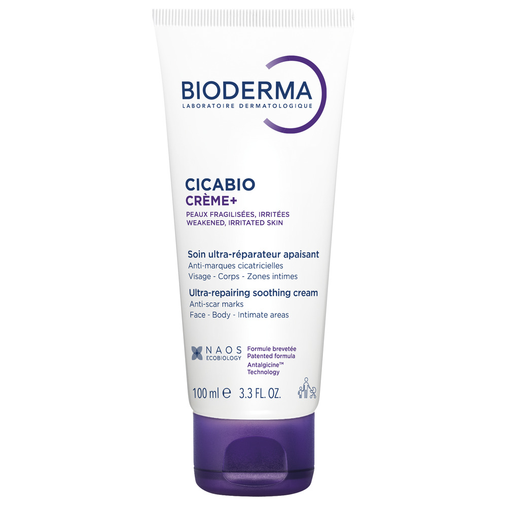 Crema reparatoare pentru leziuni superficiale, arsuri si cicatrici Cicabio Creme+, 100 ml, Bioderma