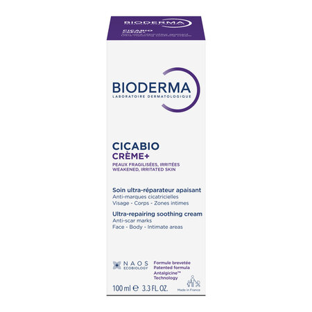 Crema reparatoare pentru leziuni superficiale, arsuri si cicatrici Cicabio Creme+, 100 ml, Bioderma 702258