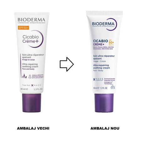 Crema reparatoare cu SPF50+ Cicabio Creme+, 40 ml, Bioderma 737735