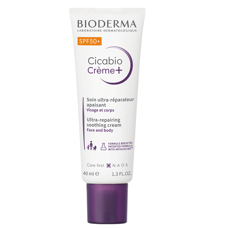 Crema reparatoare cu SPF50+ Cicabio Creme+, 40 ml, Bioderma