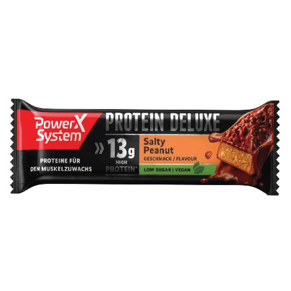 Baton proteic vegan Deluxe Vegan Salty Peanut, 55 g, Power System