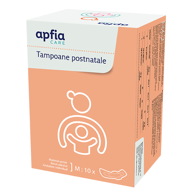 Tampoane postnatale, M, 10 bucati, Apfia Care