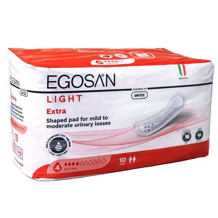 Absorbante pentru incontinenta urinara 4 picaturi Light Extra, 10 bucati, Egosan