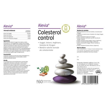 Colesterol Control, 60 comprimate, Alevia 627805