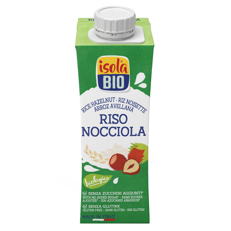 Bautura Bio din orez cu alune, 250 ml, Isola Bio