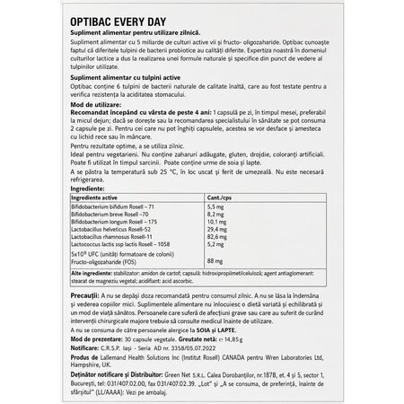 Probiotic Every Day, 30 capsule, Optibac 730342