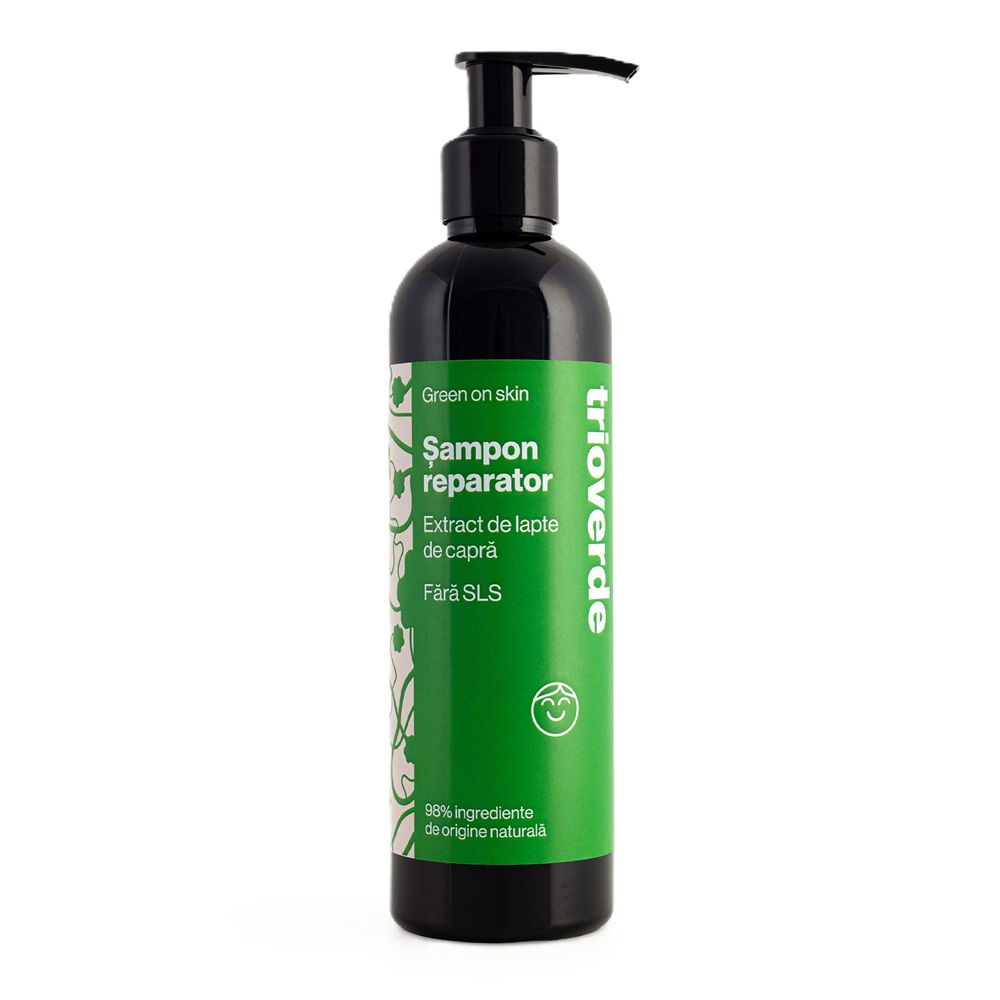 Sampon reparator cu extract din lapte de capra, 250 ml, Trio Verde