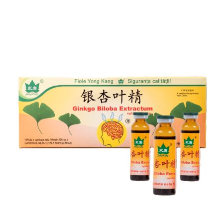 Ginkgo Biloba, 10 fiole, Yongkang International China
