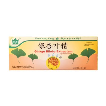 Ginkgo Biloba, 10 fiole, Yongkang International China 666519