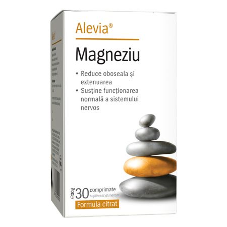 Magneziu formula citrat, 30 comprimate, Alevia