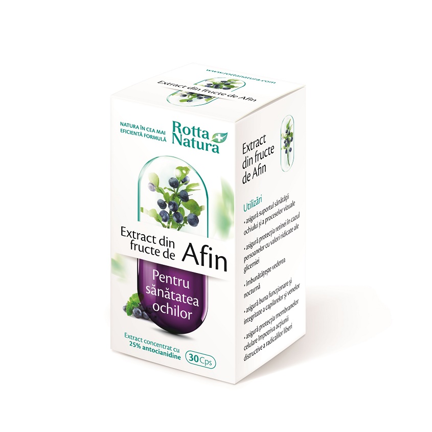 Extract din fructe de Afin, 30 capsule, Rotta Natura