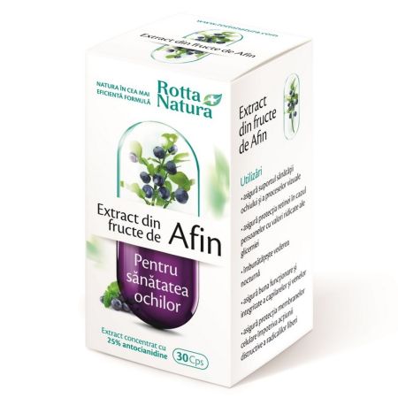 Extract din fructe de Afin, 30 capsule, Rotta Natura