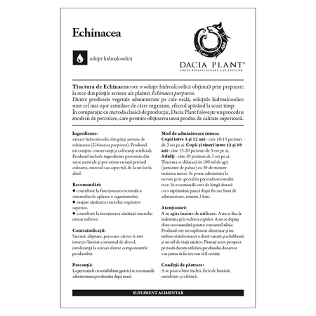 Tinctura de Echinacea, 50 ml, Dacia Plant 593244