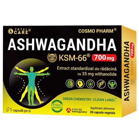 Ashwaganda KSM-66, 700 mg, 30 capsule, Cosmopharm