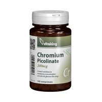 Picolinat de crom, 200 mcg, 100 comprimate, Vitaking