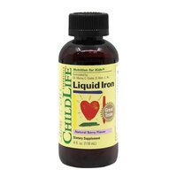 Fier bisglicinat pentru copii Liquit Iron Childlife Essentials, 10 mg, 118 ml, Secom