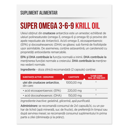 Super Omega 3-6-9, 30 capsule, Parapharm 690236