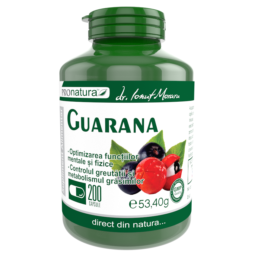 Guarana, 200 capsule, Pro Natura