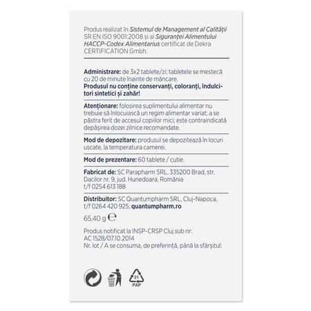 Myrtilovit, 60 tablete, Parapharm 690332