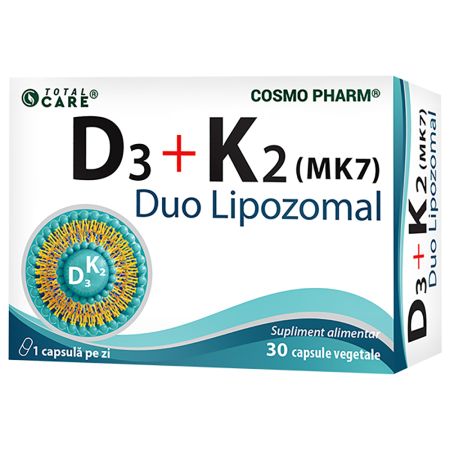 D3 + K2 (MK7) Duo lipozomal, 30 capsule, Cosmopharm